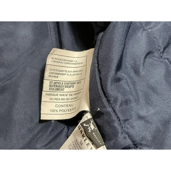 Vintage Oakley Light Hooded Jacket Size Small 3 Pocket Navy Blue - Picture 7 of 11
